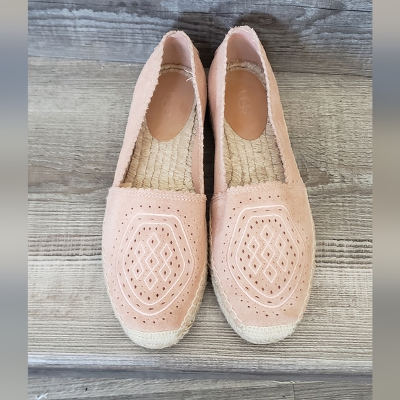 UGG HEIDI Perforated Suede Espadrille Slip On women's size 8.5 NWNT - Picture 4 of 7